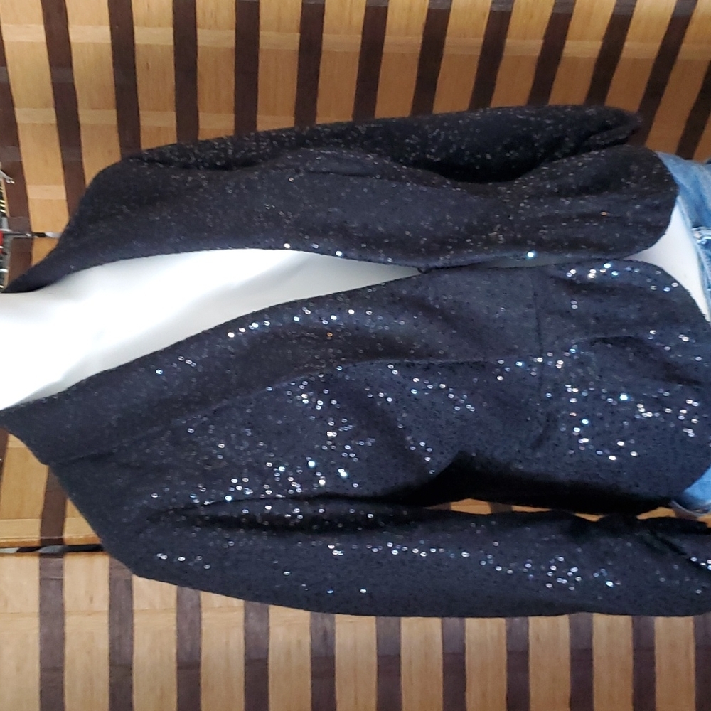 INC Sequin waist length jacket lined